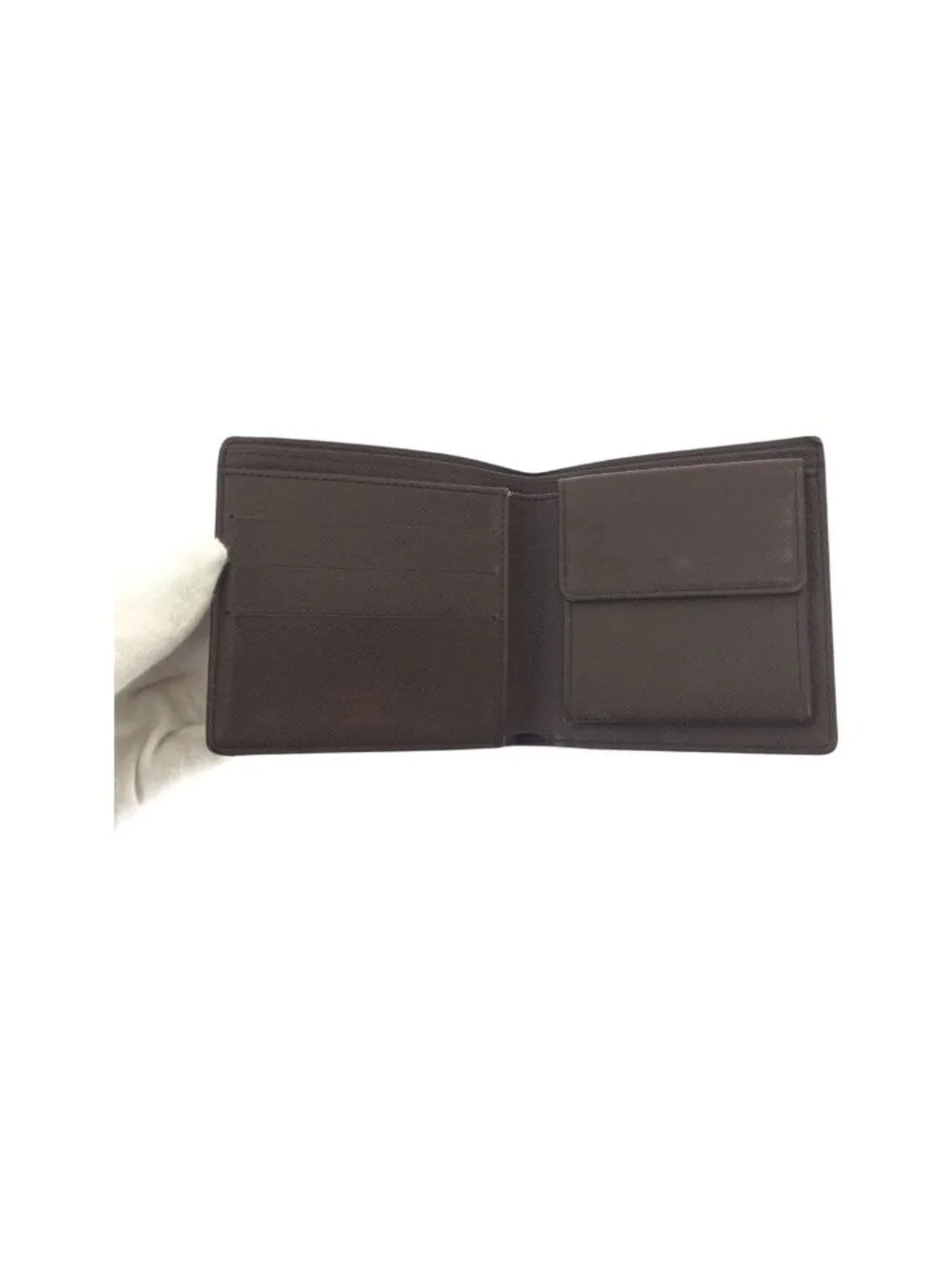 Louis Vuitton Damier Portefeuille Marco Brown Dark Fold Wallet Compact